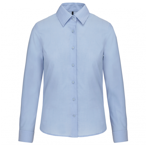 oxford blue Camisa oxford manga larga mujer