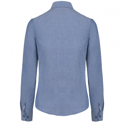 oxford cobalt blue Camisa oxford manga larga mujer