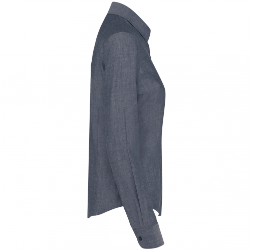 oxford shadow navy Camisa oxford manga larga mujer