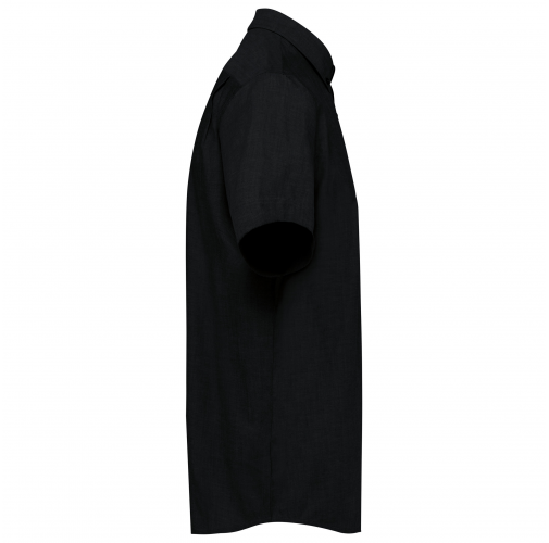black Camisa oxford manga corta hombre