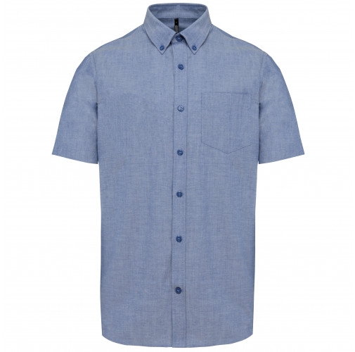 oxford cobalt blue Camisa oxford manga corta hombre