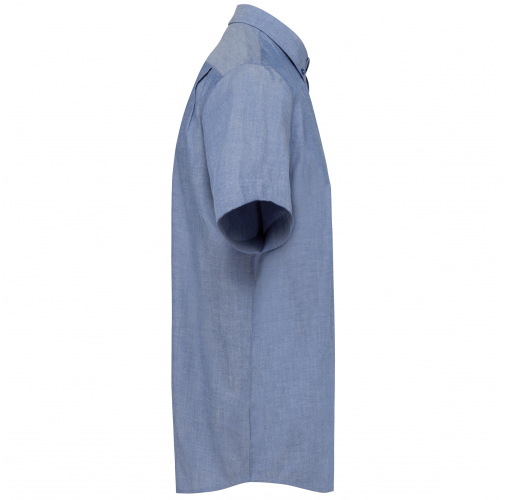 oxford cobalt blue Camisa oxford manga corta hombre