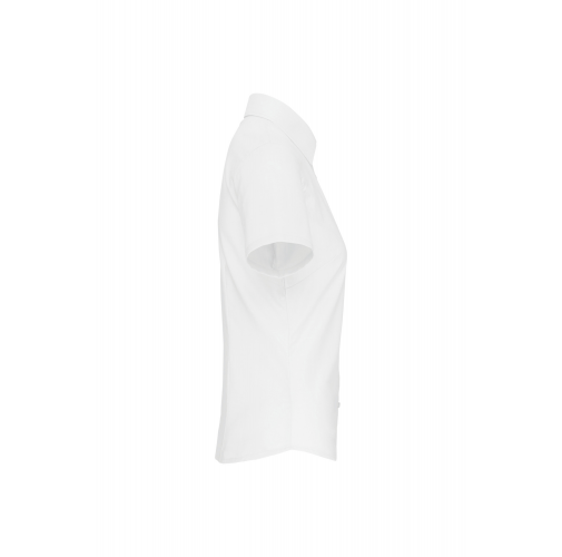 white Camisa oxford manga corta mujer