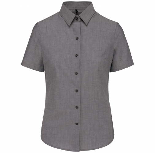 Camisa oxford manga corta mujer