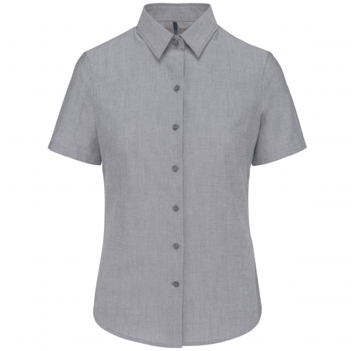 Camisa oxford manga corta mujer