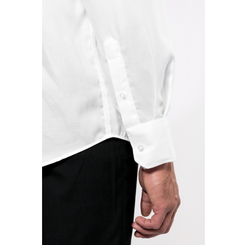 Camisa no-plancha manga larga hombre