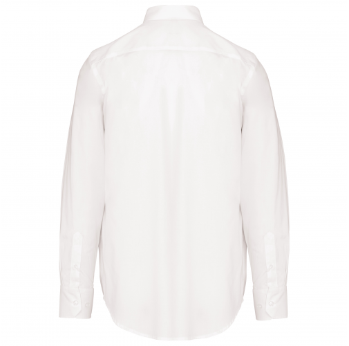 white Camisa no-plancha manga larga hombre