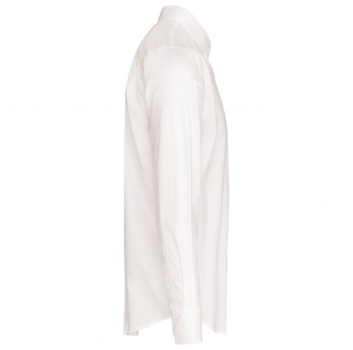 white Camisa no-plancha manga larga hombre