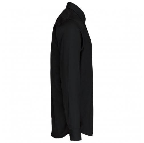 black Camisa no-plancha manga larga hombre