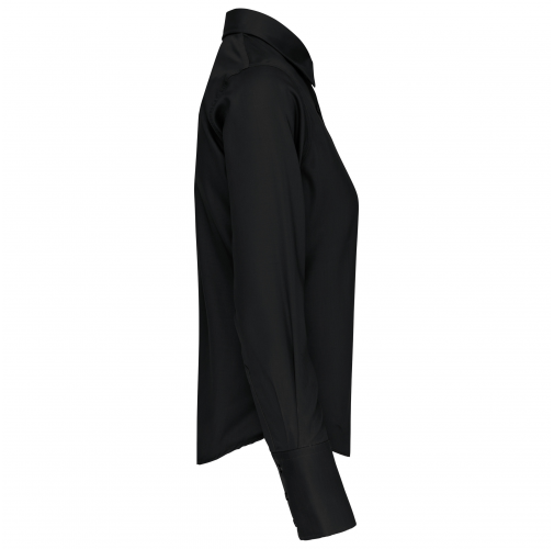 black Camisa no-plancha manga larga mujer
