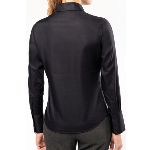 Camisa no-plancha manga larga mujer