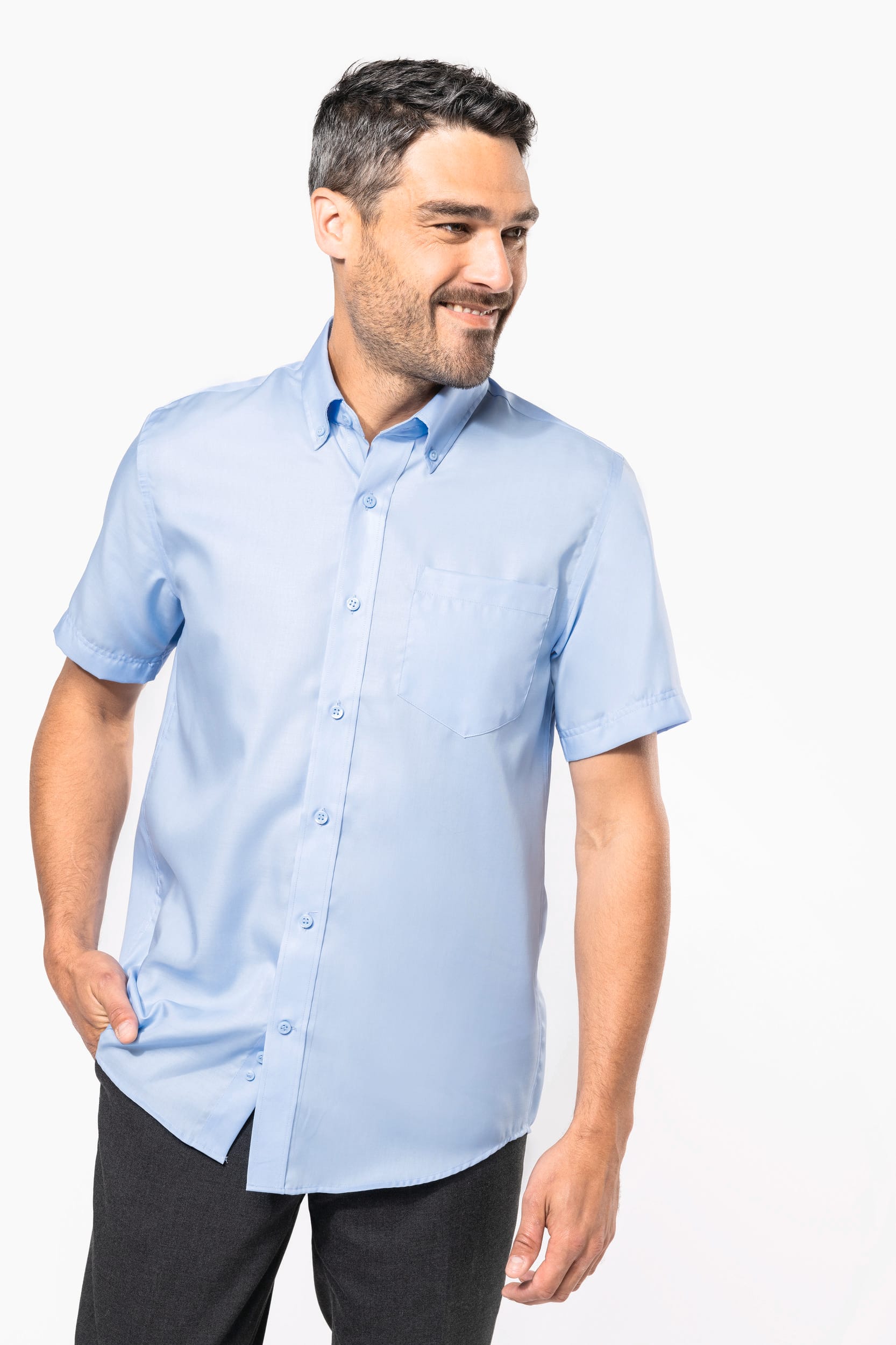 CAMISA MICRO SARGA NO-PLANCHA MANGA CORTA HOMBRE