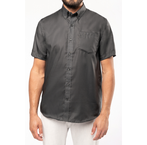 Camisa micro sarga no-plancha manga corta hombre