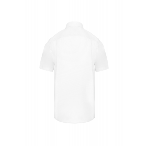 white Camisa micro sarga no-plancha manga corta hombre