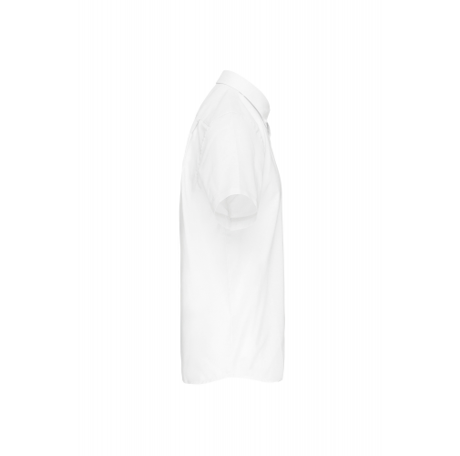 white Camisa micro sarga no-plancha manga corta hombre