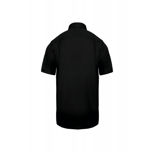 black Camisa micro sarga no-plancha manga corta hombre