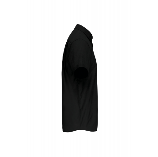 black Camisa micro sarga no-plancha manga corta hombre