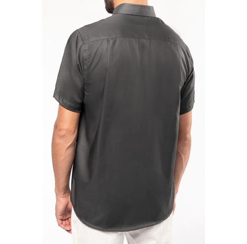 Camisa micro sarga no-plancha manga corta hombre