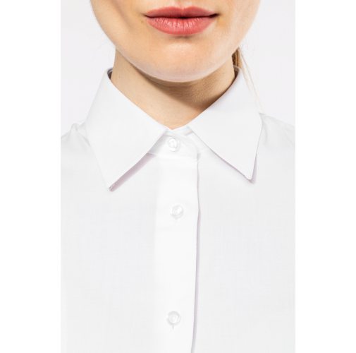 Camisa no-plancha manga corta mujer