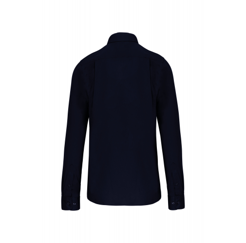 navy Camisa popelina manga larga hombre