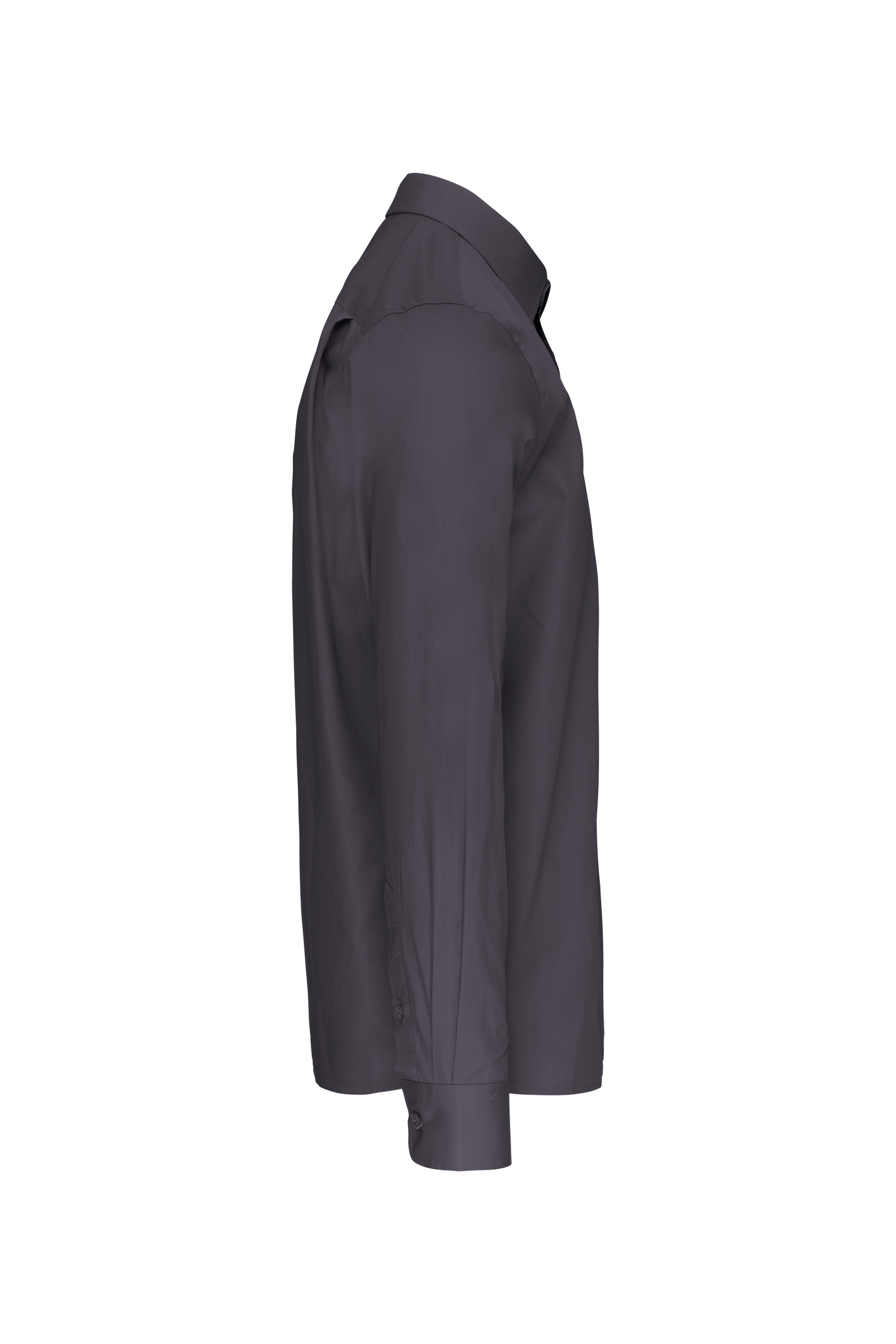 black Camisa popelina manga larga hombre