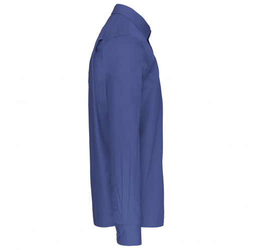cobalt blue Camisa popelina manga larga hombre