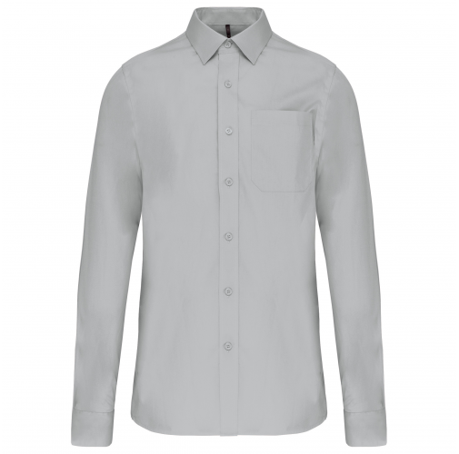snow grey Camisa popelina manga larga hombre