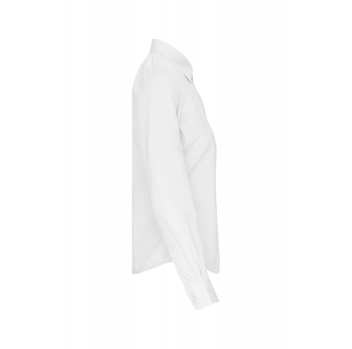 white Camisa popelina manga larga mujer