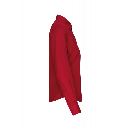 classic red Camisa popelina manga larga mujer