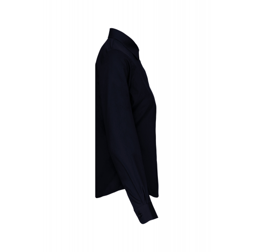 navy Camisa popelina manga larga mujer