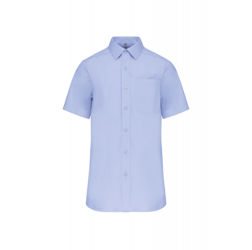 Camisa popelina manga corta hombre