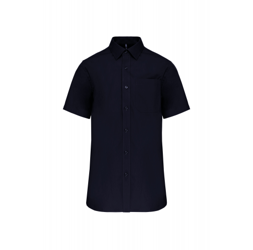 navy Camisa popelina manga corta hombre