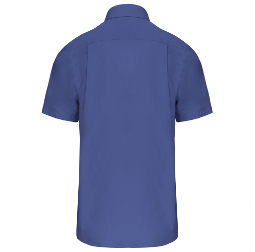 cobalt blue Camisa popelina manga corta hombre