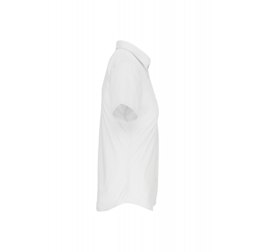 white Camisa popelina manga corta mujer