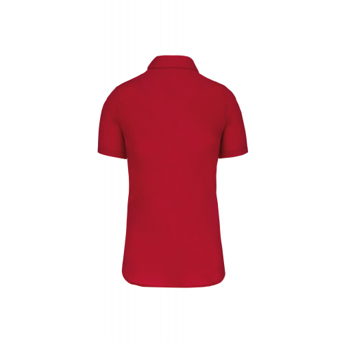 classic red Camisa popelina manga corta mujer
