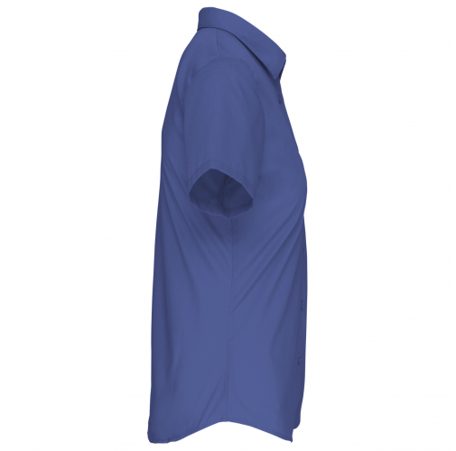 cobalt blue Camisa popelina manga corta mujer