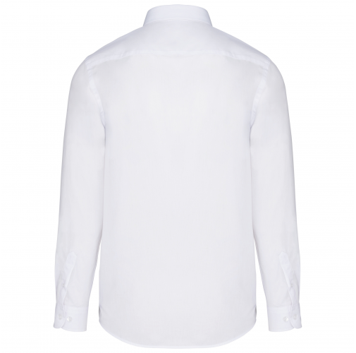 white Camisa popelina de polialgodón de fácil cuidado hombre