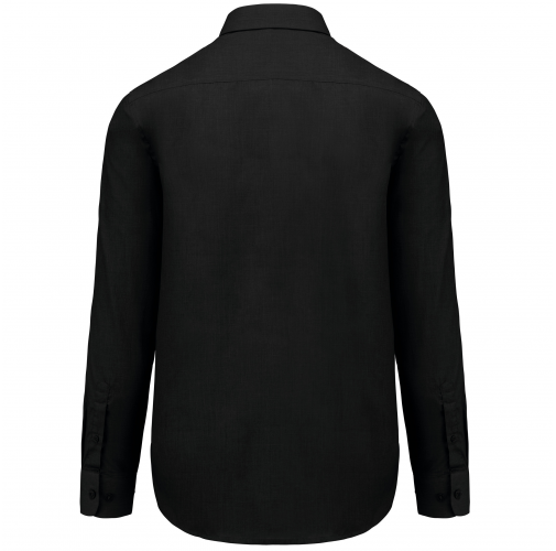 black Camisa popelina de polialgodón de fácil cuidado hombre