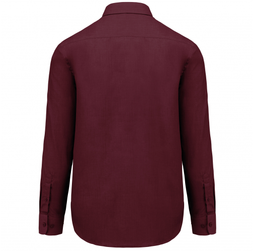 wine Camisa popelina de polialgodón de fácil cuidado hombre