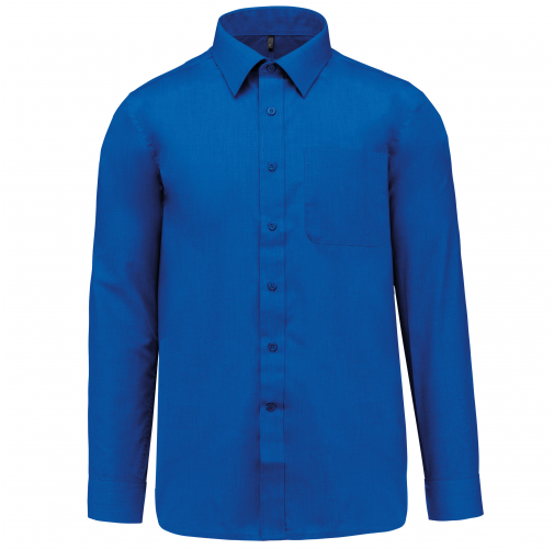 light royal blue Camisa popelina de polialgodón de fácil cuidado hombre