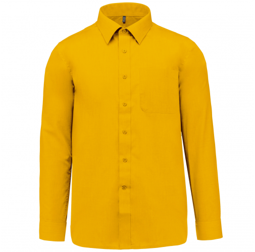 yellow Camisa popelina de polialgodón de fácil cuidado hombre