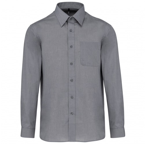 marl storm grey Camisa popelina de polialgodón de fácil cuidado hombre