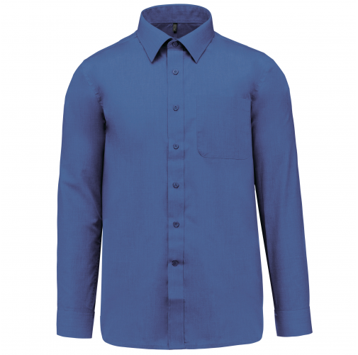 cobalt blue Camisa popelina de polialgodón de fácil cuidado hombre