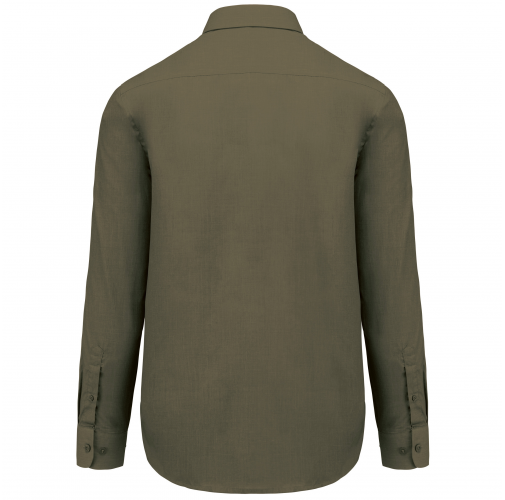 light khaki Camisa popelina de polialgodón de fácil cuidado hombre