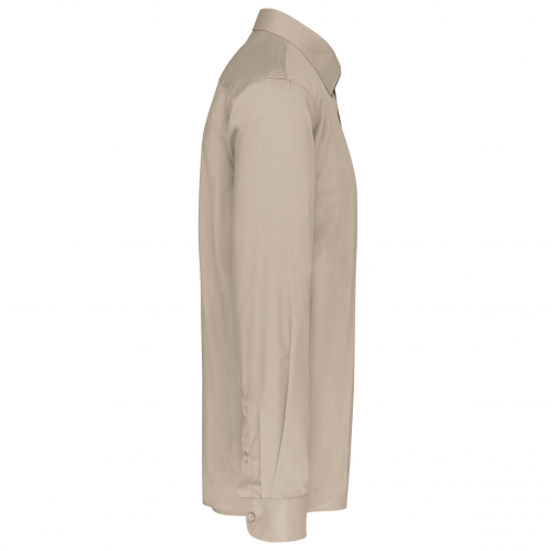 beige Camisa popelina de polialgodón de fácil cuidado hombre