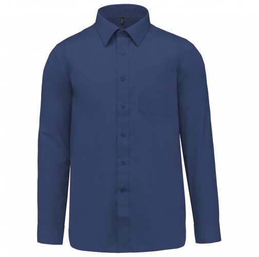 deep blue Camisa popelina de polialgodón de fácil cuidado hombre
