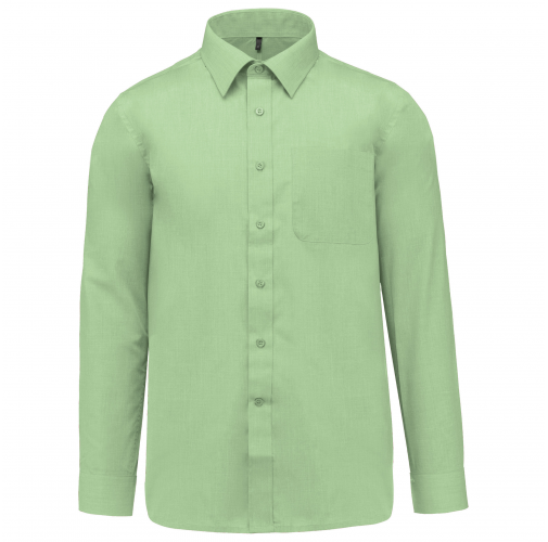 pistachio green Camisa popelina de polialgodón de fácil cuidado hombre