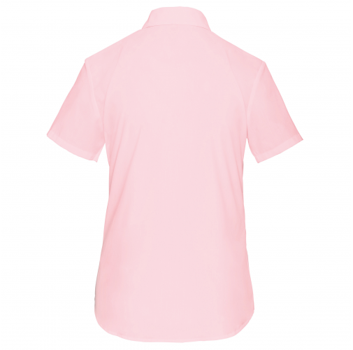 pale pink Camisa popelina de polialgodón manga corta de fácil cuidado mujer