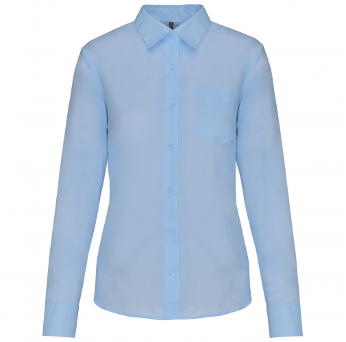 bright sky Camisa popelina de polialgodón manga larga mujer
