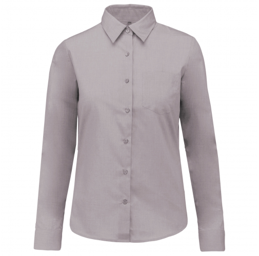 silver Camisa popelina de polialgodón manga larga mujer
